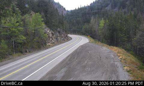 Live DriveBC webcam: Similkameen Falls — East on Highway 3 (Hope-Princeton)