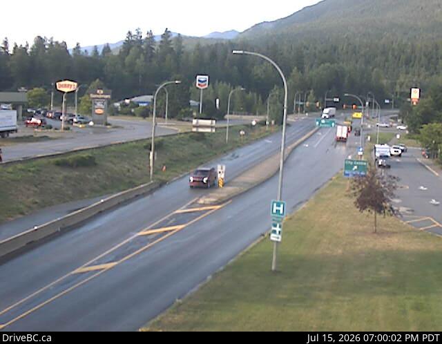 DriveBC webcam: Revelstoke on Highway 1 (Rogers Pass)