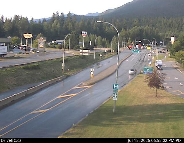 DriveBC webcam: Revelstoke on Highway 1 (Rogers Pass)