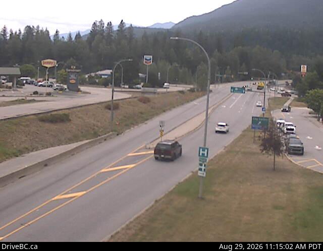 Live DriveBC webcam: Revelstoke on Highway 1 (Rogers Pass)