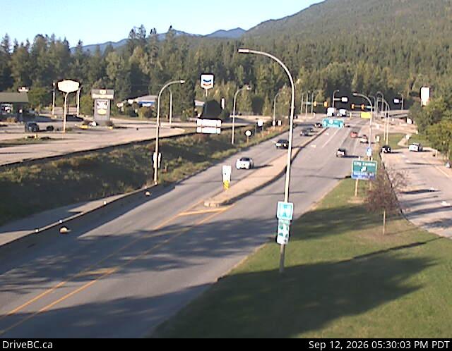 Live DriveBC webcam: Revelstoke on Highway 1 (Rogers Pass)