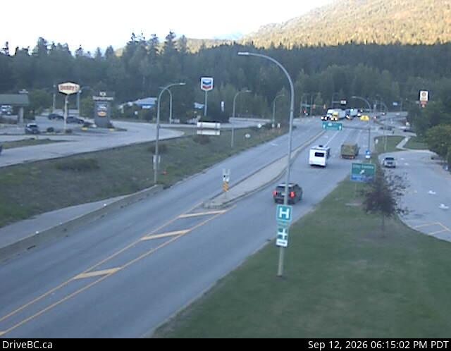 DriveBC webcam: Revelstoke on Highway 1 (Rogers Pass)