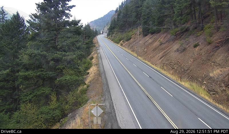 Jackass Mountain — North — Hwy 1 at Jackass Mountain summit, looking north
