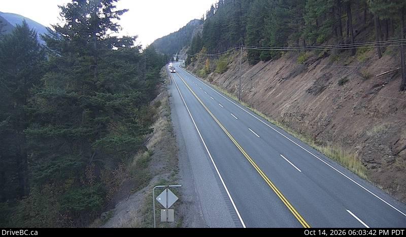 Jackass Mountain — North — Hwy 1 at Jackass Mountain summit, looking north