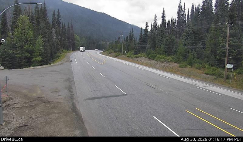 Live DriveBC webcam: Allison Pass — West on Highway 3 (Hope-Princeton)