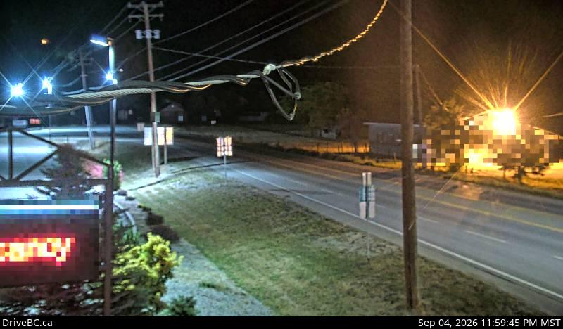 Live DriveBC webcam: Creston — North on Highway 3 (Kootenay Pass)