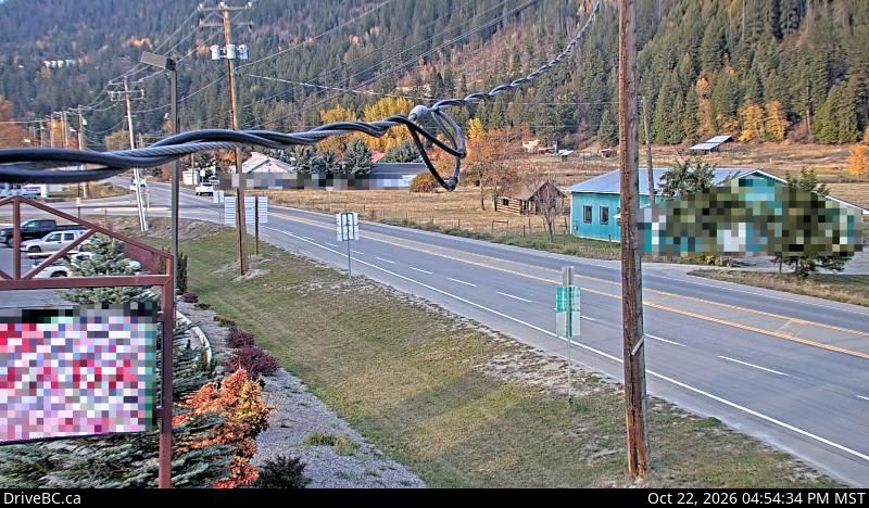 Live DriveBC webcam: Creston — North on Highway 3 (Kootenay Pass)