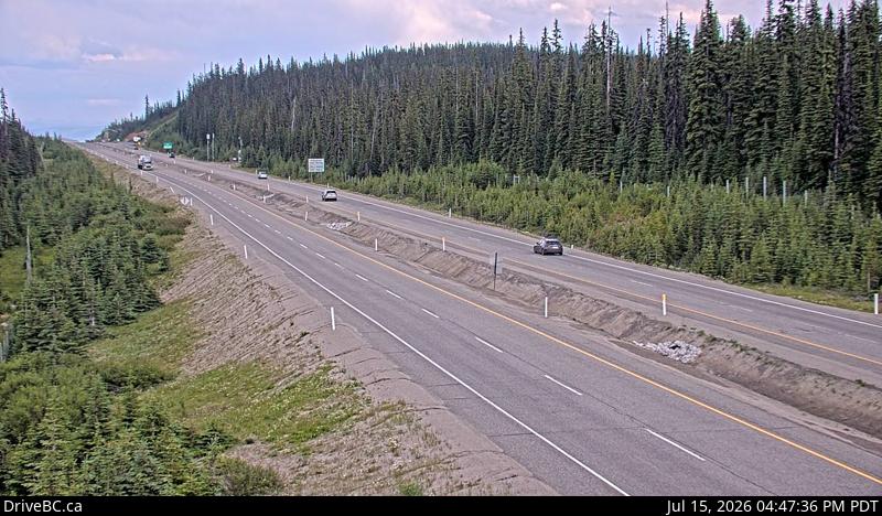 Live DriveBC webcam: Pennask Summit — Eastbound on Highway 97C (Okanagan Connector)