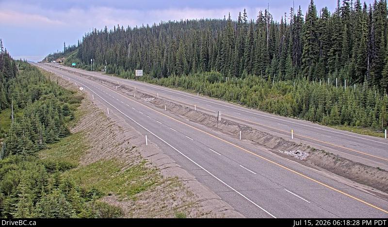 DriveBC webcam: Pennask Summit — Eastbound on Highway 97C (Okanagan Connector)