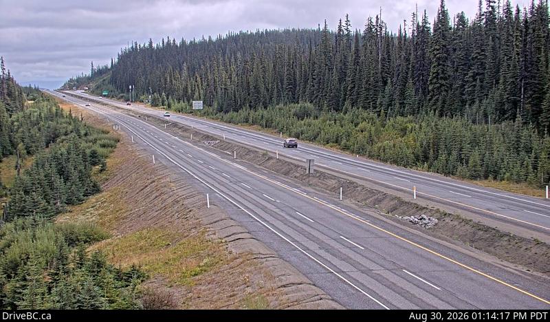 Live DriveBC webcam: Pennask Summit — Eastbound on Highway 97C (Okanagan Connector)