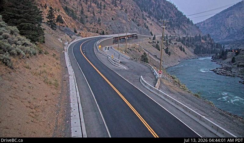 Tank Hill — North — Hwy 1 at Tank Hill near Lytton, looking north