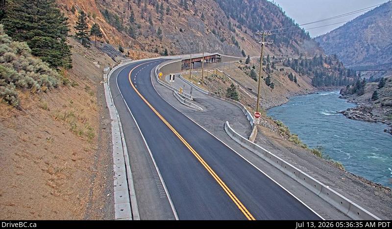 Tank Hill — North — Hwy 1 at Tank Hill near Lytton, looking north