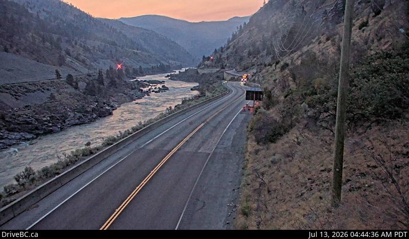 Tank Hill — South — Hwy 1 at Tank Hill near Lytton, looking south