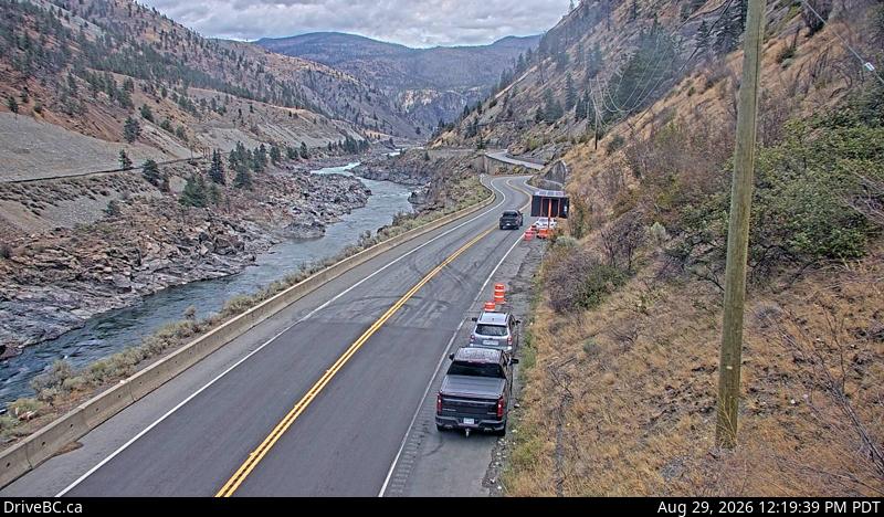 Tank Hill — South — Hwy 1 at Tank Hill near Lytton, looking south