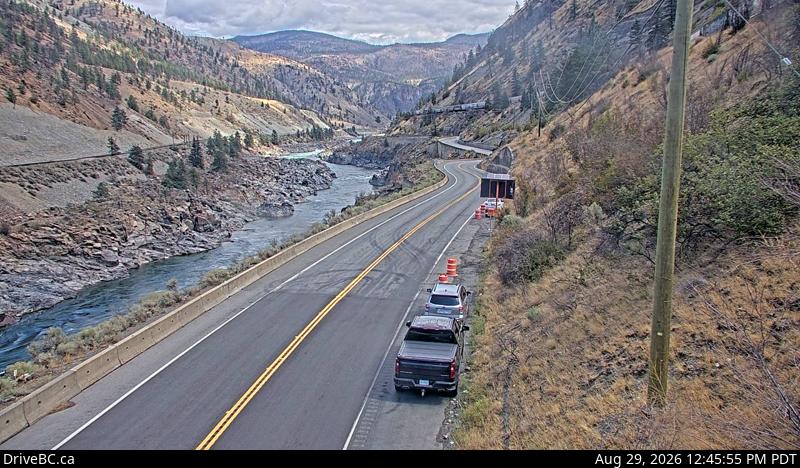 Tank Hill — South — Hwy 1 at Tank Hill near Lytton, looking south