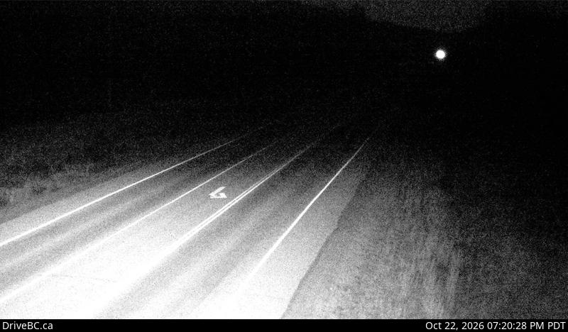 DriveBC camera: Highway 16 about 46 km east of Burns Lake, looking east.
