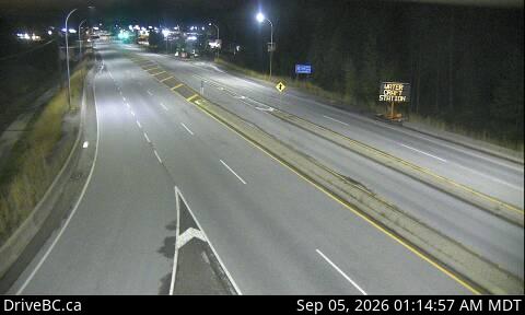 Live DriveBC webcam: Golden — Northbound (Hwy 1) on Highway 1 (Kicking Horse Pass)