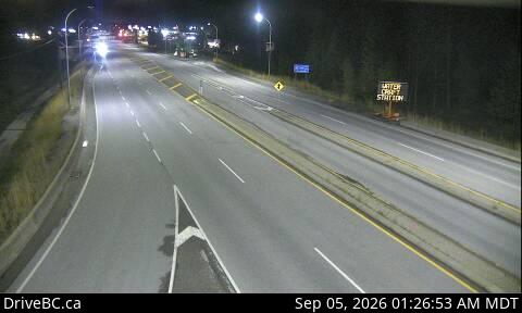 DriveBC webcam: Golden — Northbound (Hwy 1) on Highway 1 (Kicking Horse Pass)