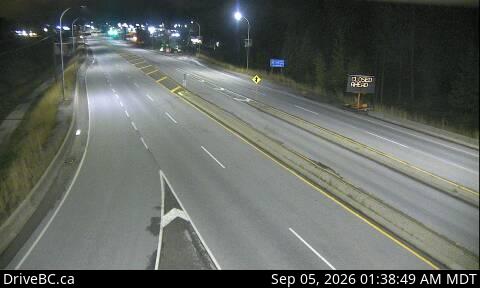 DriveBC webcam: Golden — Northbound (Hwy 1) on Highway 1 (Kicking Horse Pass)