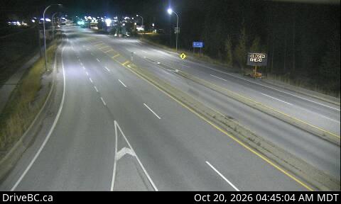 DriveBC webcam: Golden — Northbound (Hwy 1) on Highway 1 (Kicking Horse Pass)