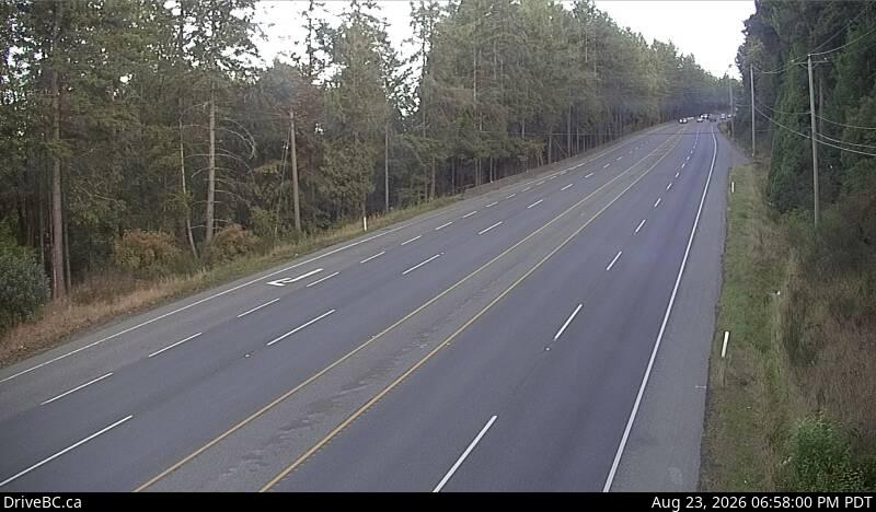 DriveBC webcam: Bamberton — South on Highway 1 (Malahat)
