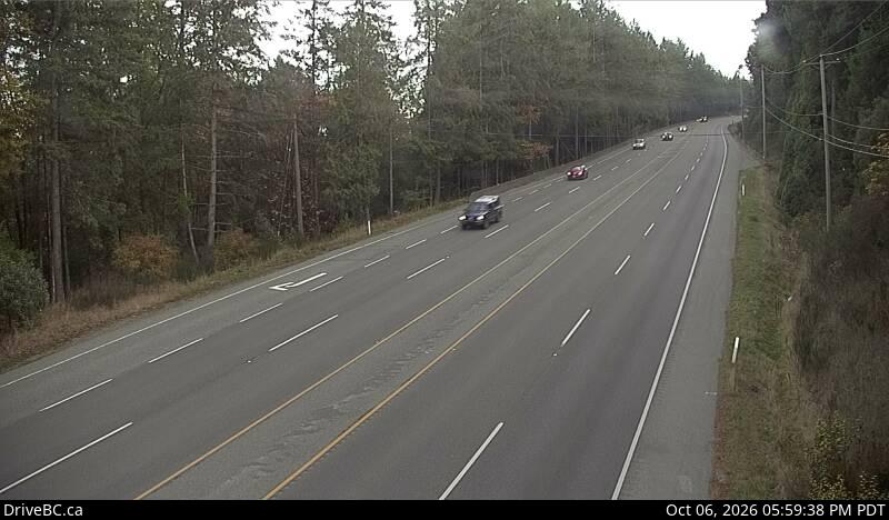 Live DriveBC webcam: Bamberton — South on Highway 1 (Malahat)