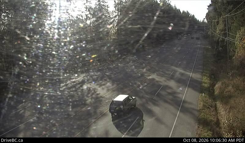 DriveBC webcam: Bamberton — South on Highway 1 (Malahat)