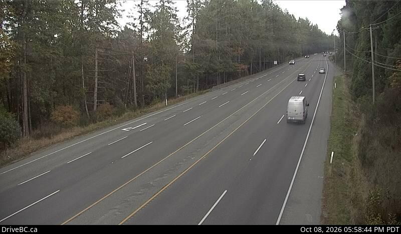 DriveBC webcam: Bamberton — South on Highway 1 (Malahat)