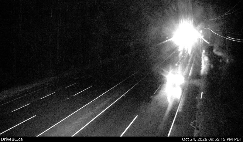 Live DriveBC webcam: Bamberton — South on Highway 1 (Malahat)