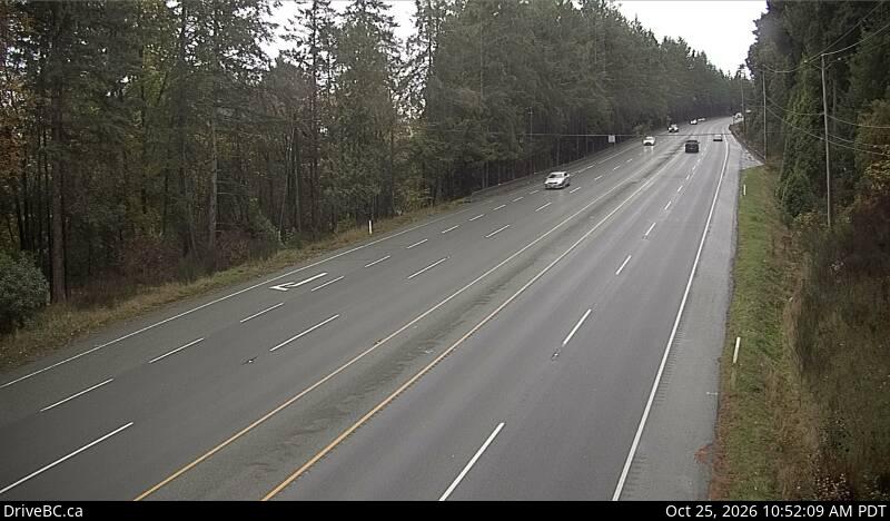 DriveBC webcam: Bamberton — South on Highway 1 (Malahat)