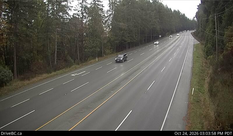 DriveBC webcam: Bamberton — South on Highway 1 (Malahat)