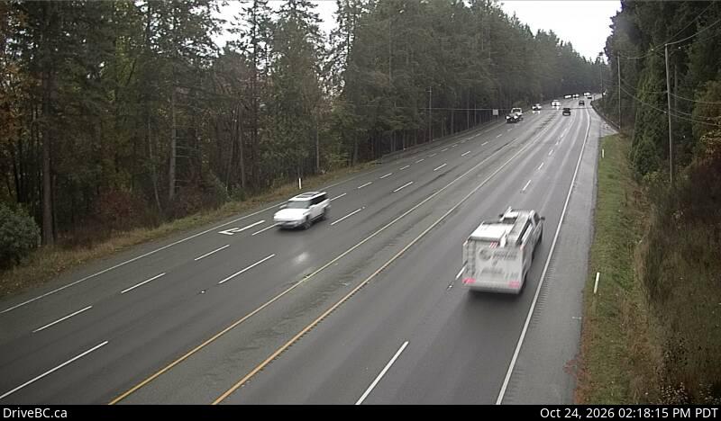 DriveBC webcam: Bamberton — South on Highway 1 (Malahat)