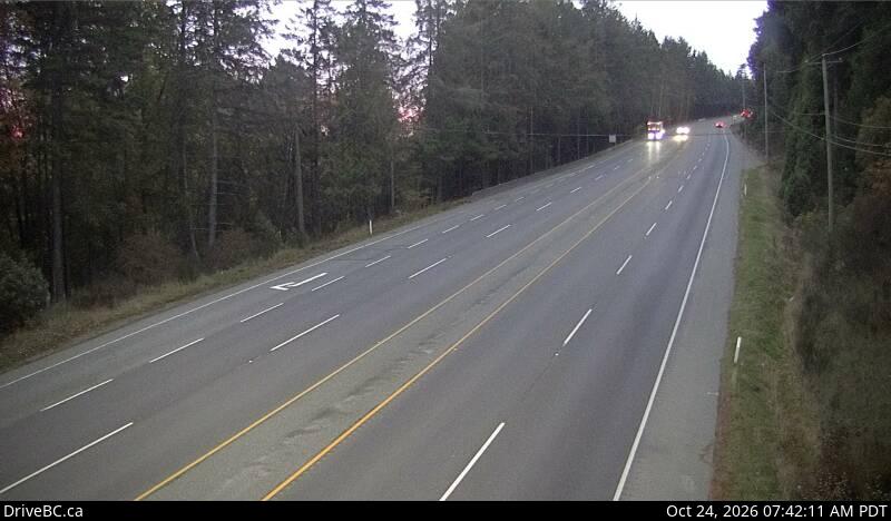 DriveBC webcam: Bamberton — South on Highway 1 (Malahat)