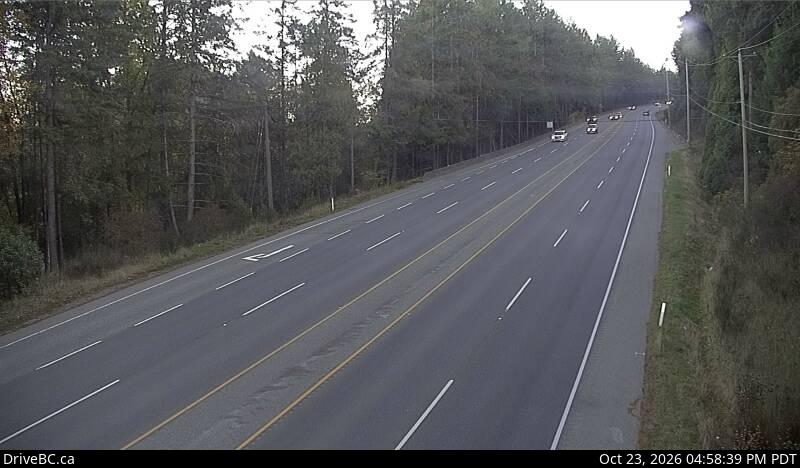 DriveBC webcam: Bamberton — South on Highway 1 (Malahat)