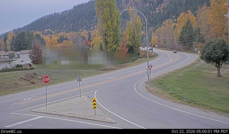 Live DriveBC webcam: Salmo on Highway 3 (Kootenay Pass)