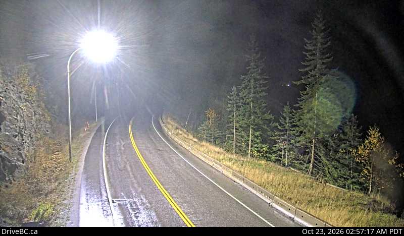 Live DriveBC webcam: Jack MacDonald Snowshed — East on Highway 1 (Rogers Pass)