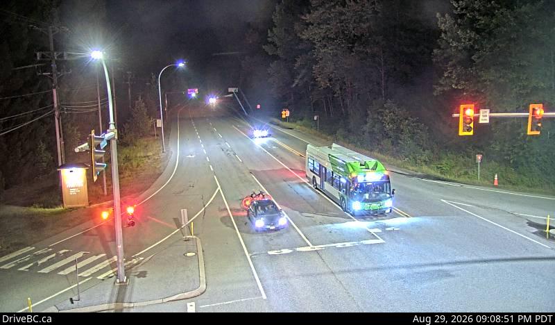 DriveBC webcam: Function Junction (Whistler) — North on Highway 99 (Sea to Sky Highway)