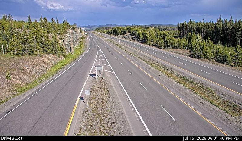 DriveBC webcam: Elkhart — Eastbound on Highway 97C (Okanagan Connector)