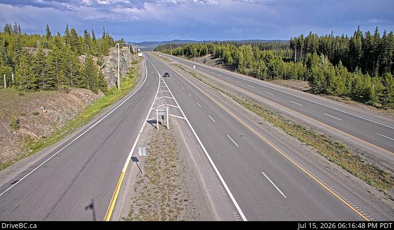 DriveBC webcam: Elkhart — Eastbound on Highway 97C (Okanagan Connector)