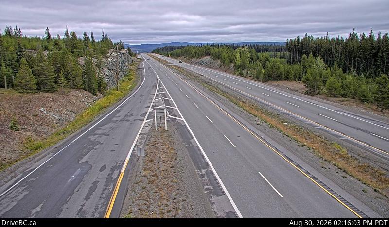 DriveBC webcam: Elkhart — Eastbound on Highway 97C (Okanagan Connector)