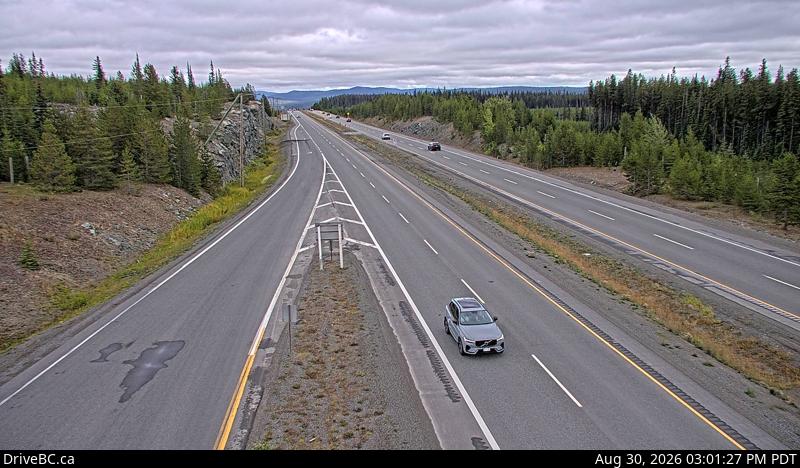 DriveBC webcam: Elkhart — Eastbound on Highway 97C (Okanagan Connector)