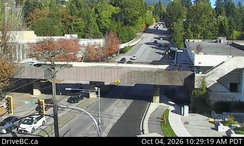 Live DriveBC camera: Taylor Way at Marine Drive, looking north on Taylor Way