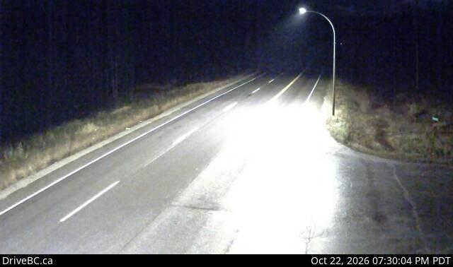DriveBC camera: Highway 16 about 50 km west of McBride at Loos Road, looking west.
