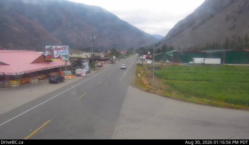 Live DriveBC webcam: Keremeos — West on Highway 3 (Hope-Princeton)