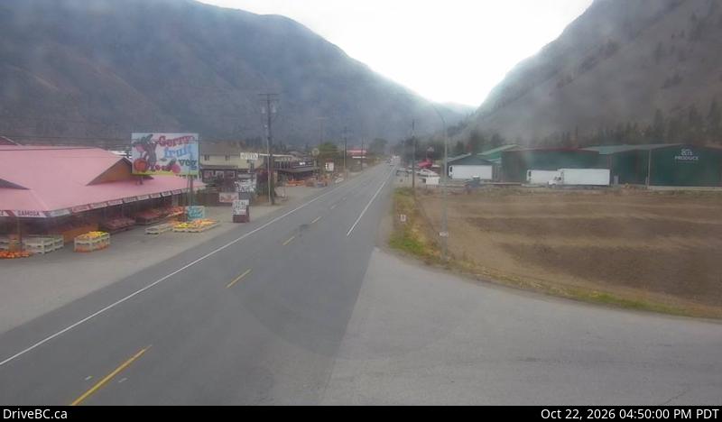 Live DriveBC webcam: Keremeos — West on Highway 3 (Hope-Princeton)