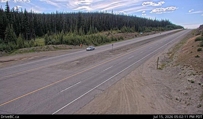 Live DriveBC webcam: Pennask Summit — Westbound on Highway 97C (Okanagan Connector)