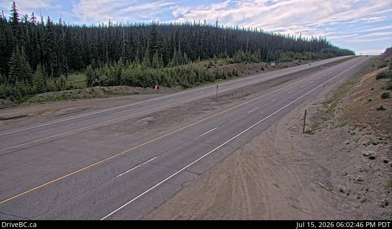 Live DriveBC webcam: Pennask Summit — Westbound on Highway 97C (Okanagan Connector)