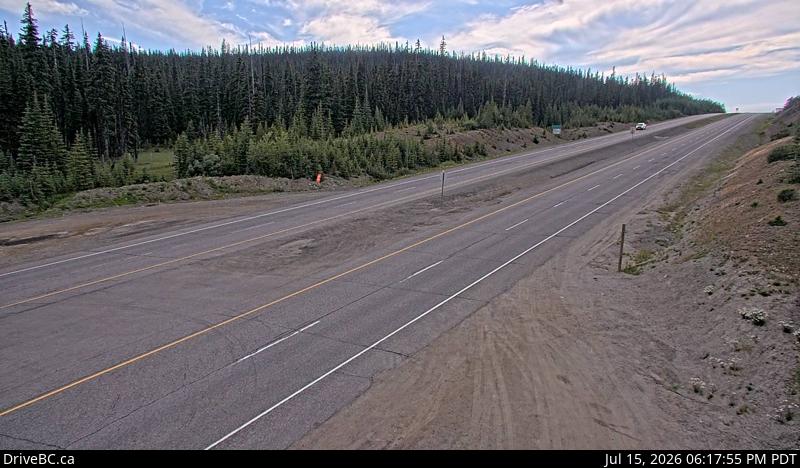 DriveBC webcam: Pennask Summit — Westbound on Highway 97C (Okanagan Connector)
