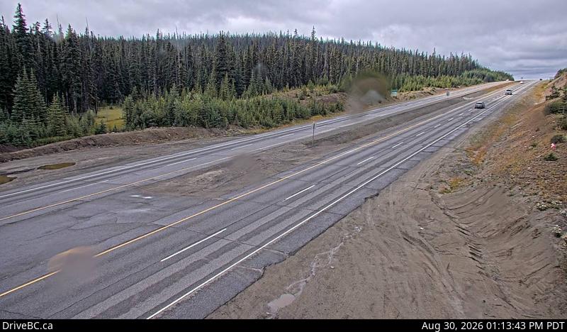 Live DriveBC webcam: Pennask Summit — Westbound on Highway 97C (Okanagan Connector)
