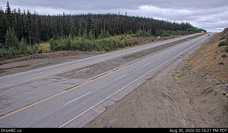 DriveBC webcam: Pennask Summit — Westbound on Highway 97C (Okanagan Connector)